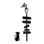 Wallity Where To Go ? Escultura de pared metálica negra